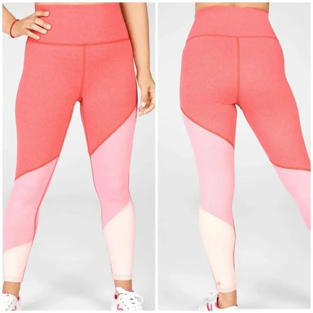 Fabletics Women’s Small High-Waisted Heathered Colorblock 7/8